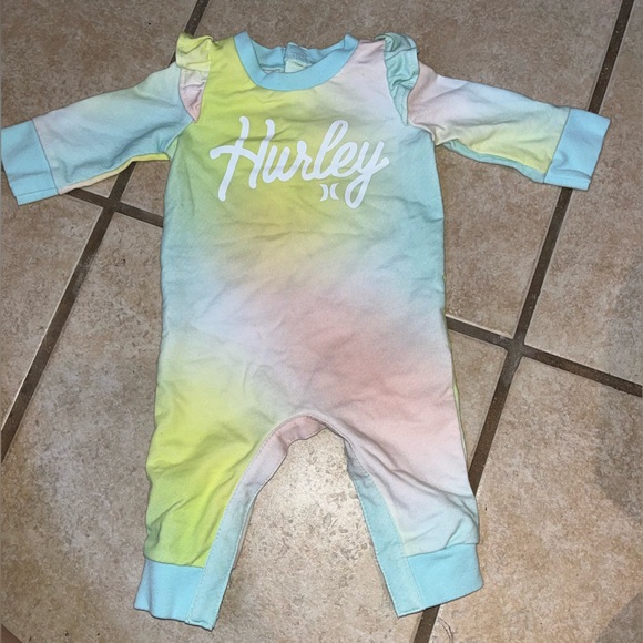 Hurley Girl's Coverall Outfit Size 3 Months [H-57] - Picture 1 of 3